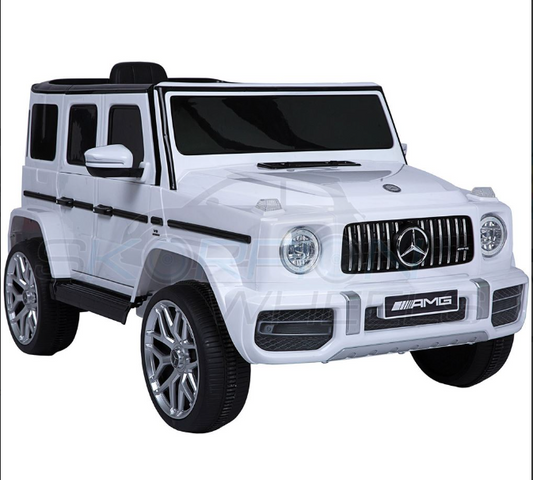 Ηλεκτροκίνητο Αυτοκίνητο Mercedes-Benz G63 AMG Original License - 12V - Λευκό | Skorpion Wheels -