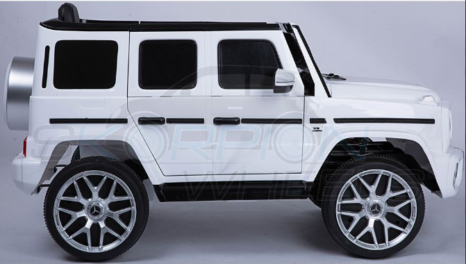 Ηλεκτροκίνητο Αυτοκίνητο Mercedes-Benz G63 AMG Original License - 12V - Λευκό | Skorpion Wheels -